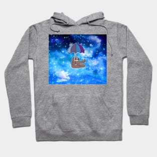 Sloth Umbrella Night Sky Hoodie